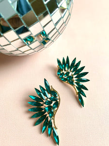 Emerald Wing Earrings