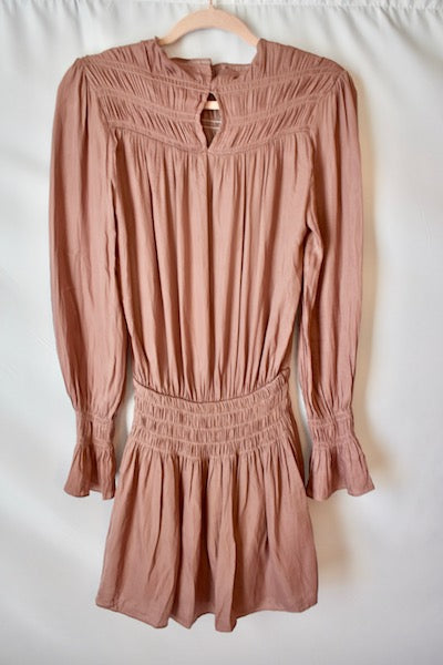 Long Sleeve Satin Dress