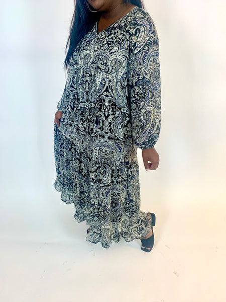 Savannah Paisley Maxi Dress