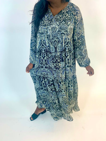 Savannah Paisley Maxi Dress