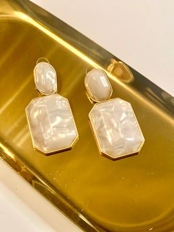 Pearlized Drop Earrings