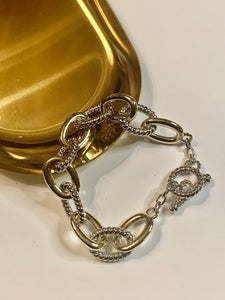 Two Tone Chain Link Bracelet