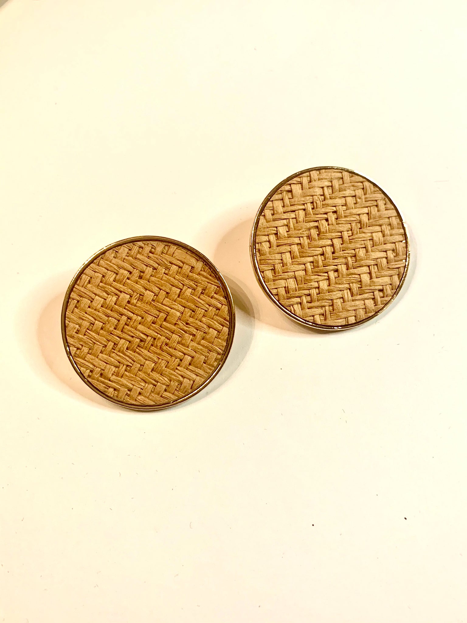 Rattan Oversized Natural Earrings