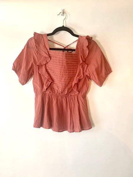 Rose Ruffle Top