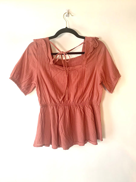 Rose Ruffle Top