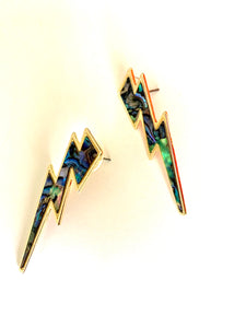 Lightning Bolt Stud in Turquoise