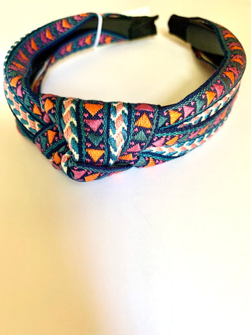 Tribal Print Top Knot Headband