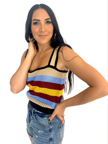 Multicolor Crochet Tank