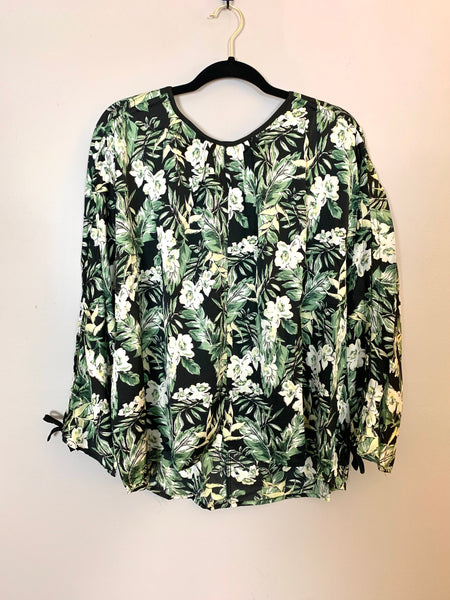 Mackenzie Satin Print Top Plus